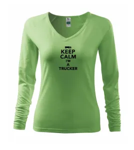 Keep calm im a trucker  - Triko dámské Elegance