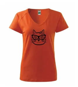 Kočičí holka s brýlemi - Tričko dámské Dream