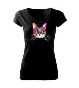 Kočka duhová hlava - Pure dámské triko