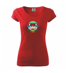 Kočka při barevném západu - Pure dámské triko