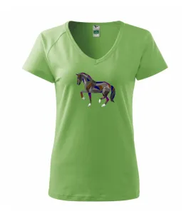 Kůň geometrie barevný - Tričko dámské Dream