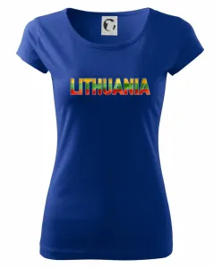 Lithuania - nápis vlajka - Pure dámské triko