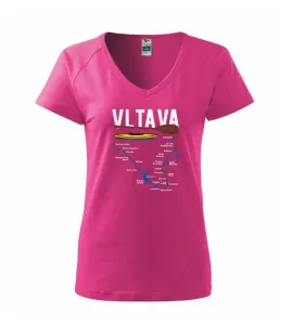 Mapa řeky Vltavy - Tričko dámské Dream