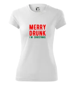 Merry Drunk I'm Christmas - Dámské Fantasy sportovní (dresovina)