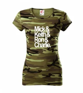 Mick Keith Ron Charlie - Dámské maskáčové triko