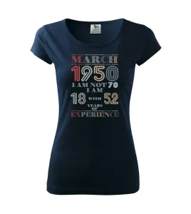 Narozeniny experience 1950 march - Pure dámské triko