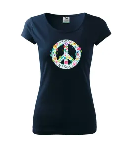 Peace and love symbol - Pure dámské triko