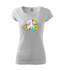 Peace symbol abstraktní - Pure dámské triko