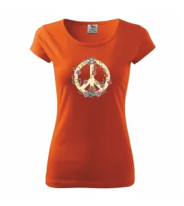 Peace symbol pískový - Pure dámské triko