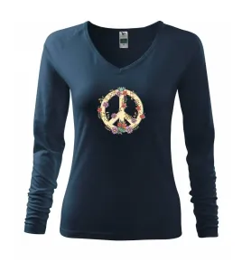 Peace symbol pískový - Triko dámské Elegance