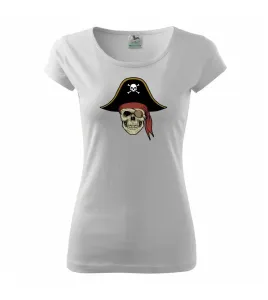 Pirátská lebka s kloboukem - Pure dámské triko