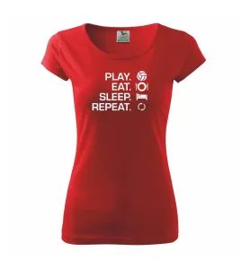 Play Eat Sleep Repeat volejbal - Pure dámské triko