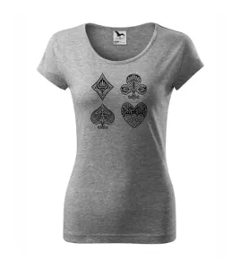 Poker symboly abstraktní - Pure dámské triko