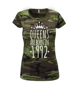 Queens are born in 1992 - Dámské maskáčové triko