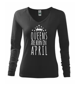 Queens are born in April - Triko dámské Elegance