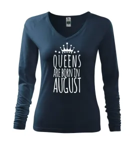 Queens are born in August - Triko dámské Elegance