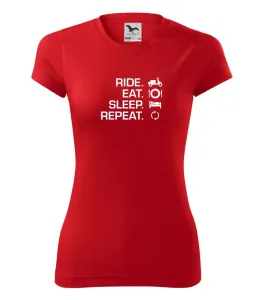 Ride Eat Sleep Repeat moto skútr - Dámské Fantasy sportovní (dresovina)