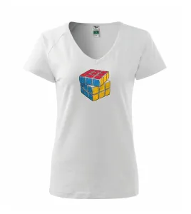 Rubikova kostka kreslená - Tričko dámské Dream