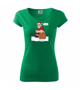 Santa na komíně (Hana-creative) - Pure dámské triko