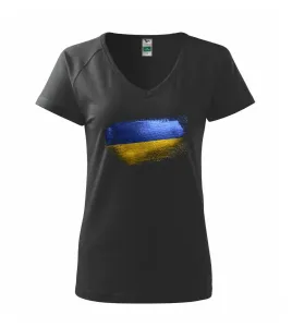 Ukrajina vlajka kreslená štětkou - Tričko dámské Dream
