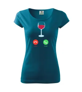 Víno volá (Pecka design) - Pure dámské triko