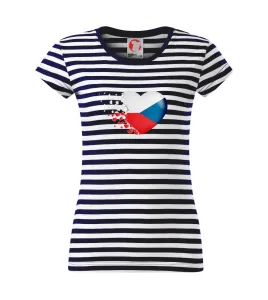 Vlajka s odlétajícími srdci - Česká - Sailor dámské triko