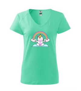 Yoga jednorožec - duha - Tričko dámské Dream