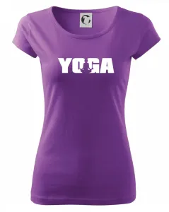 Yoga nápis - Pure dámské triko