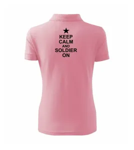 Keep calm and soldier on - Polokošile dámská Pique Polo
