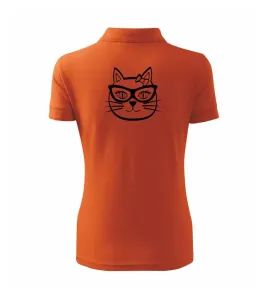 Kočičí holka s brýlemi - Polokošile dámská Pique Polo