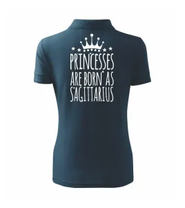 Princesses are born as Sagittarius - Střelec - Polokošile dámská Pique Polo
