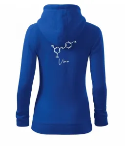 Barová chemie - víno - Dámská mikina trendy zipper s kapucí
