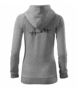 EKG elektrikář - Dámská mikina trendy zipper s kapucí