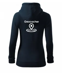 Geocacher maps - Dámská mikina trendy zippeer s kapucí