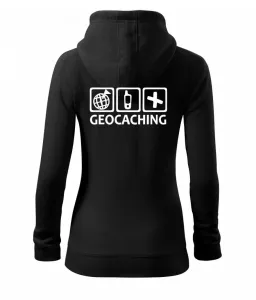Geocaching ikony - Dámská mikina trendy zippeer s kapucí