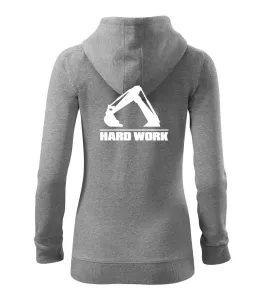 Hard Work lžíce - Dámská mikina trendy zipper s kapucí