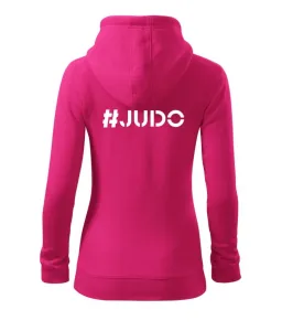 Judo Hashtag - Dámská mikina trendy zippeer s kapucí