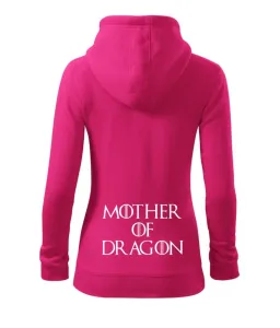 Mother of Dragon - Dámská mikina trendy zippeer s kapucí