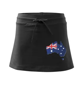 Austrálie - vlajka mapa - Sportovní sukně - two in one