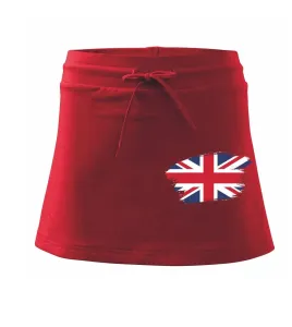 Britská vlajka roztrhaná - Sportovní sukně - two in one