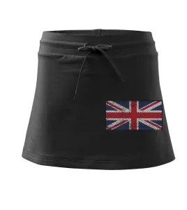 Britská vlajka tečkovaná - Sportovní sukně - two in one
