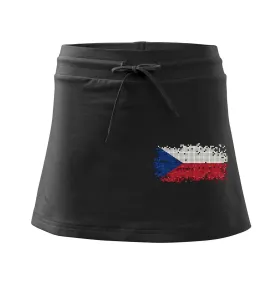 Česká vlajka - tetris - Sportovní sukně - two in one