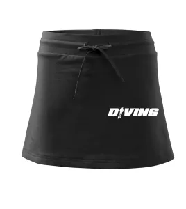 Diving nápis potápěč - Sportovní sukně - two in one