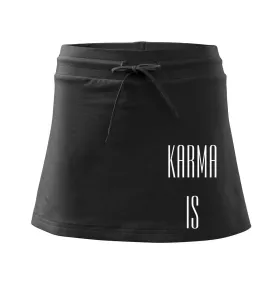 Karma nápis velký - Sportovní sukně - two in one