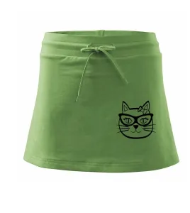 Kočičí holka s brýlemi - Sportovní sukně - two in one