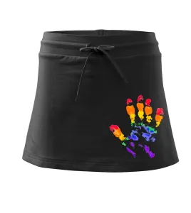 LGBT hand print - Sportovní sukně - two in one