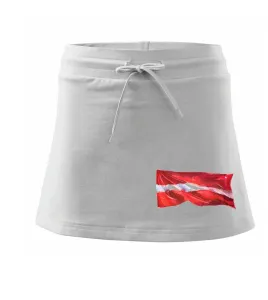 Lotyšsko vlajka vlající - Sportovní sukně - two in one