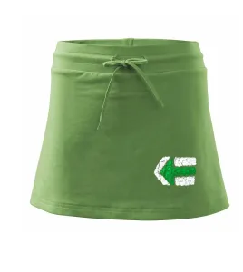 Párová značka zelená - Sportovní sukně - two in one