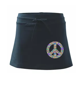 Peace symbol mandela - Sportovní sukně - two in one
