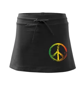 Peace symbol paint - Sportovní sukně - two in one
